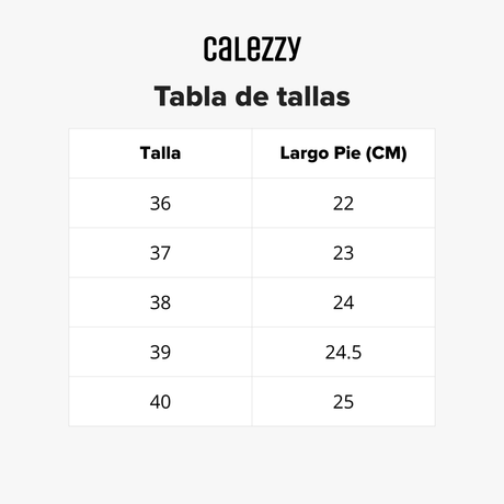 Guía de tallas