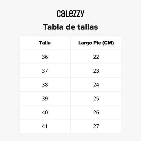 Guía de tallas