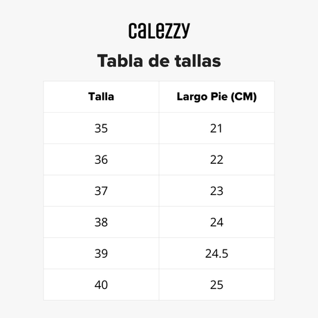 Guía de tallas